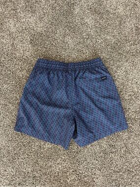 chubbies Navy Blue Geometric Swim Trunks